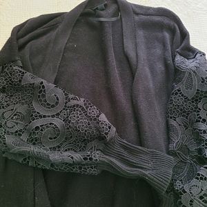 Torrid long length lace sleeve cardigan